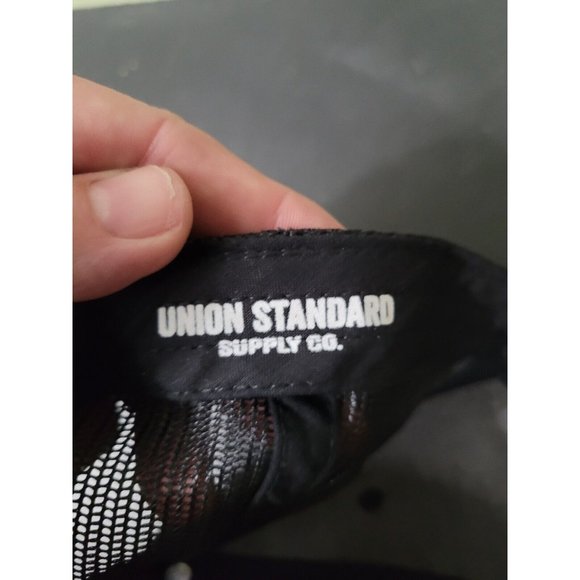 Wisco WALNUT WOOD COLLECTIONSnapback Trucker Hat Black Camo Cap Union Standard - Picture 5 of 5